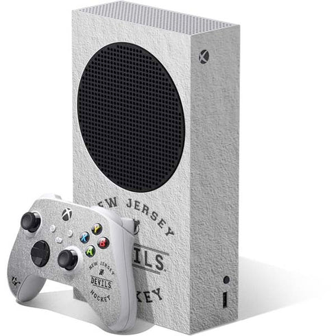 NHL New Jersey Devils Black Text Xbox Series S Skins