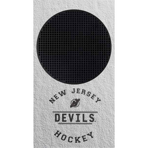 NHL New Jersey Devils Black Text Xbox Series S Console Skin