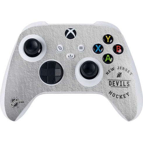 NHL New Jersey Devils Black Text Xbox Series S Controller Skin