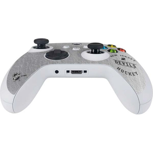 NHL New Jersey Devils Black Text Xbox Series S Controller Skin
