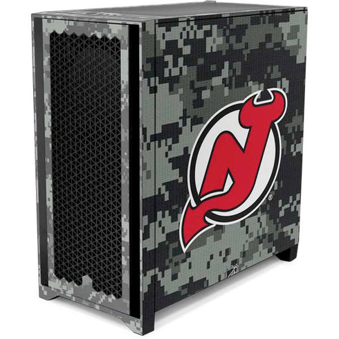 NHL New Jersey Devils Camo Corsair 4000D Tempered Glass Mid-Tower ATX Case Skin