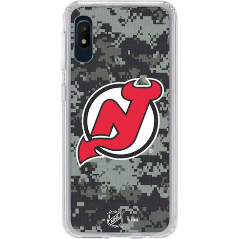 NHL New Jersey Devils Camo Galaxy A10e Clear Case