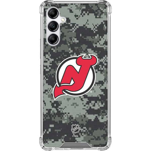 NHL New Jersey Devils Camo Galaxy A15 5G Clear Case