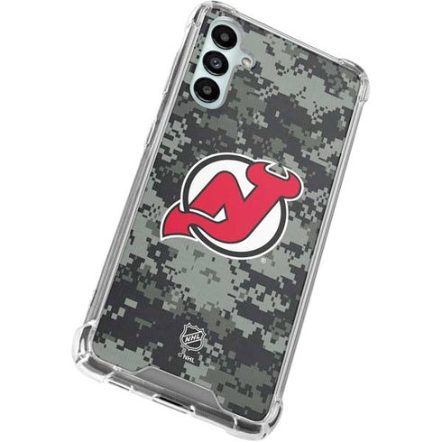 NHL New Jersey Devils Camo Galaxy A15 5G Clear Case