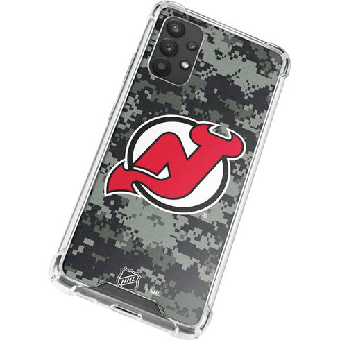 NHL New Jersey Devils Camo Galaxy A32 5G Clear Case