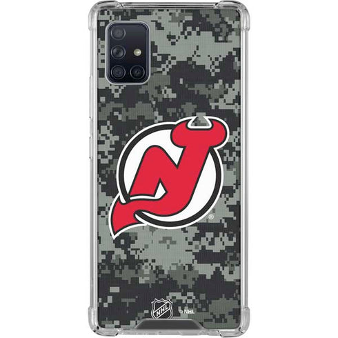 NHL New Jersey Devils Camo Galaxy A51 5G Clear Case