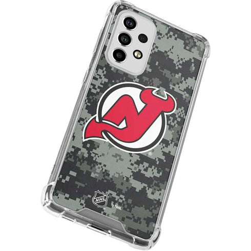 NHL New Jersey Devils Camo Galaxy A53 5G Clear Case