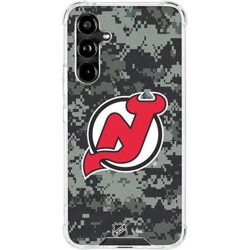 NHL New Jersey Devils Camo Galaxy A54 5G Clear Case