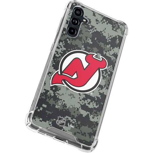NHL New Jersey Devils Camo Galaxy A54 5G Clear Case