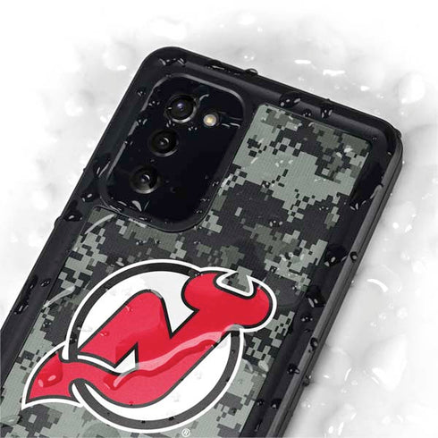 NHL New Jersey Devils Camo Galaxy Note20 5G Waterproof Case