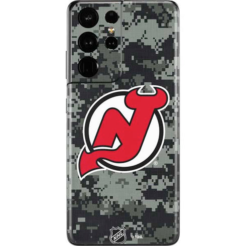 NHL New Jersey Devils Camo Galaxy S21 Ultra 5G Skin