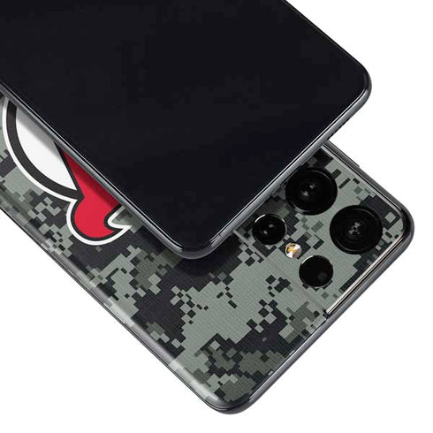 NHL New Jersey Devils Camo Galaxy S21 Ultra 5G Skin