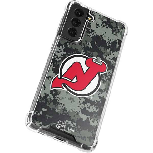 NHL New Jersey Devils Camo Galaxy S22 Plus Clear Case