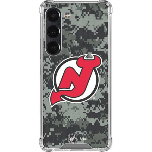 NHL New Jersey Devils Camo Galaxy S23 Clear Case