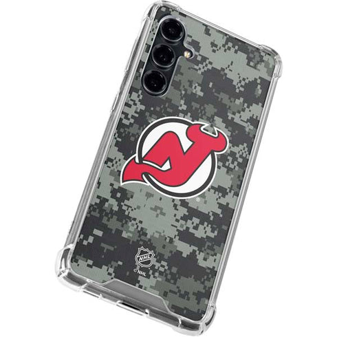 NHL New Jersey Devils Camo Galaxy S23 FE Clear Case
