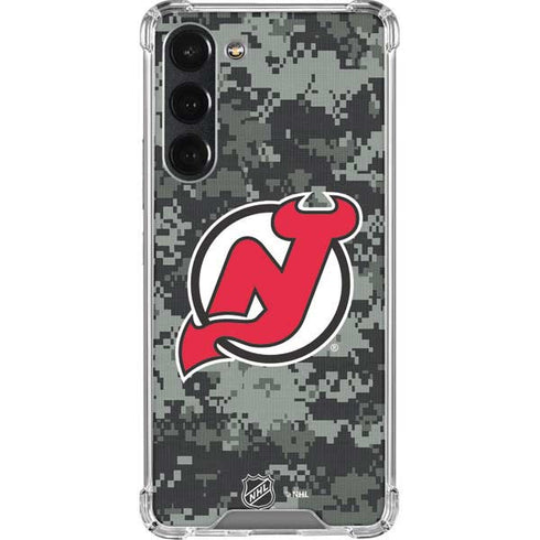 NHL New Jersey Devils Camo Galaxy S23 Plus Clear Case