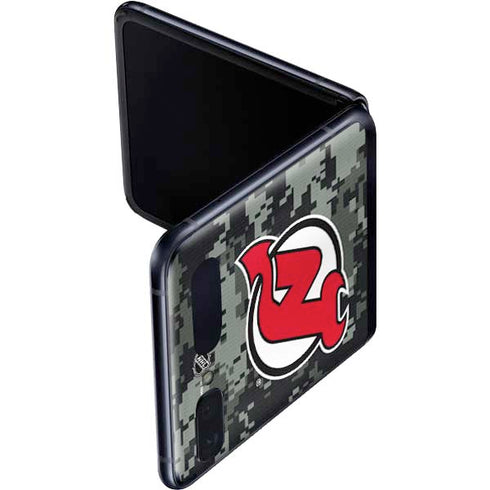 NHL New Jersey Devils Camo Galaxy Z Flip Skin
