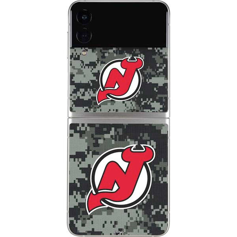 NHL New Jersey Devils Camo Galaxy Z Flip3 5G Skin