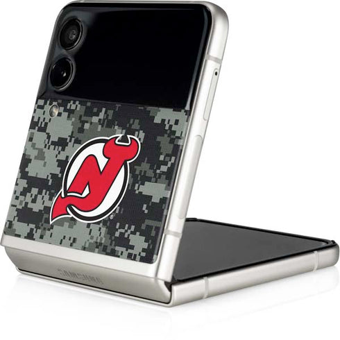NHL New Jersey Devils Camo Galaxy Z Flip3 5G Skin