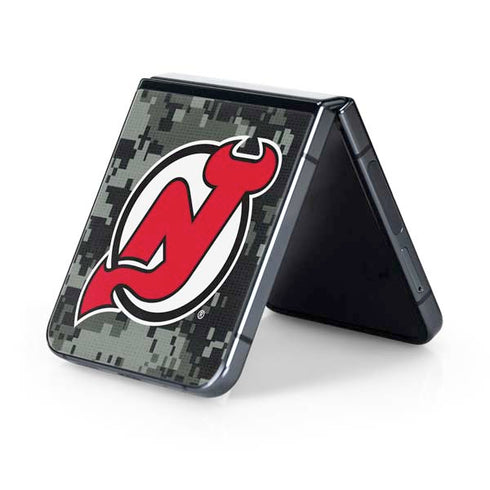 NHL New Jersey Devils Camo Galaxy Z Flip5 5G Skin