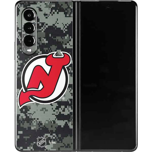NHL New Jersey Devils Camo Galaxy Z Fold3 5G Skin