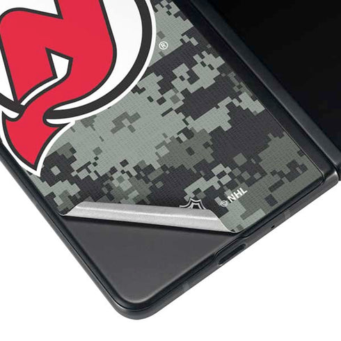 NHL New Jersey Devils Camo Galaxy Z Fold3 5G Skin