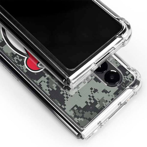 NHL New Jersey Devils Camo Galaxy Z Fold4 5G Clear Case