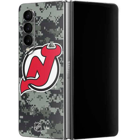 NHL New Jersey Devils Camo Galaxy Z Fold4 5G Skin