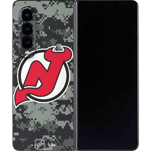 NHL New Jersey Devils Camo Galaxy Z Fold4 5G Skin