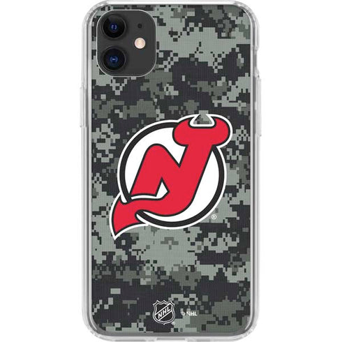 NHL New Jersey Devils Camo iPhone 11 Clear Case