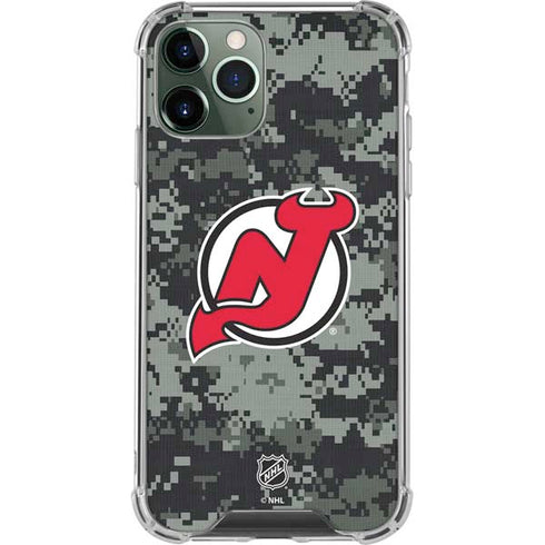 NHL New Jersey Devils Camo iPhone 11 Pro Max Clear Case