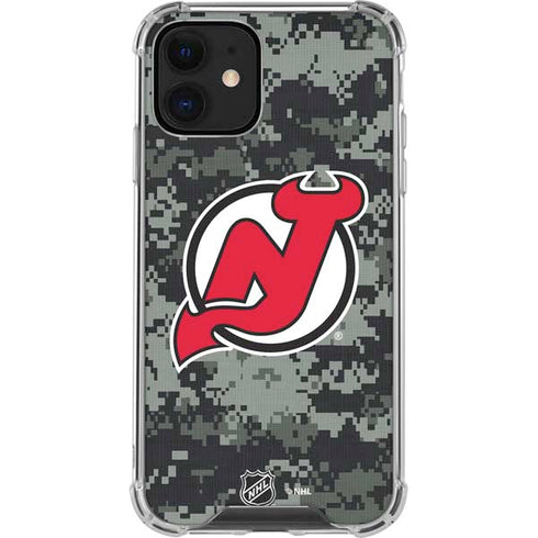 NHL New Jersey Devils Camo iPhone 12 Mini Clear Case