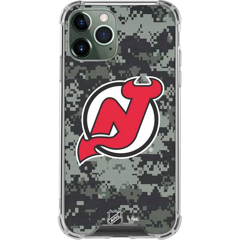 NHL New Jersey Devils Camo iPhone 12 Pro Clear Case