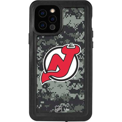 NHL New Jersey Devils Camo iPhone 12 Pro Waterproof Case