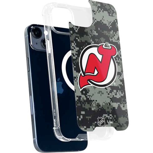 NHL New Jersey Devils Camo iPhone 15 Plus MagSafe Case