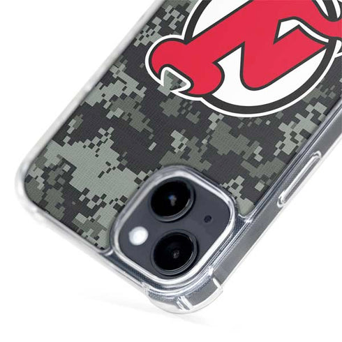 NHL New Jersey Devils Camo iPhone 15 Plus MagSafe Case