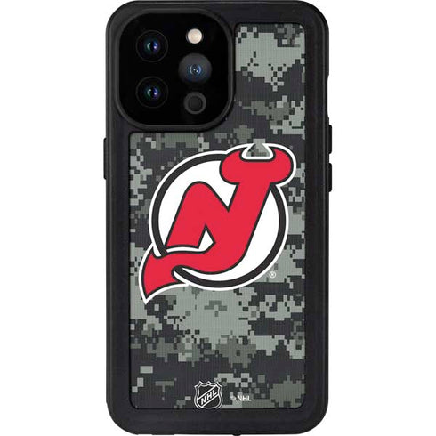 NHL New Jersey Devils Camo iPhone 14 Pro Max Waterproof Case