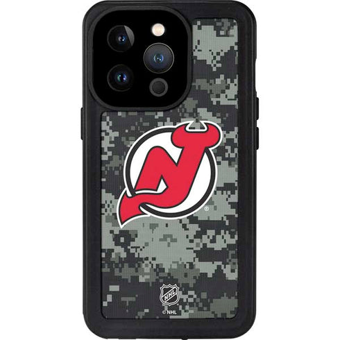 NHL New Jersey Devils Camo iPhone 15 Pro Waterproof Case