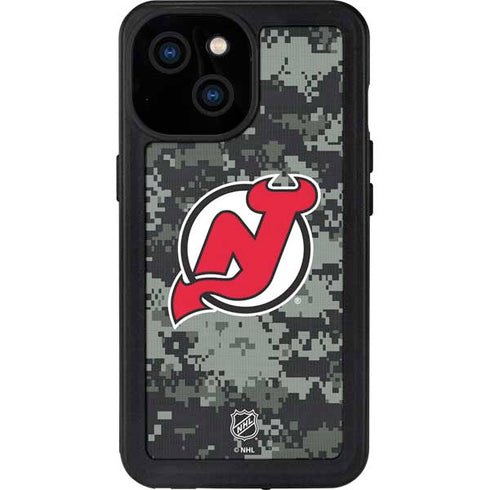 NHL New Jersey Devils Camo iPhone 15 Waterproof Case