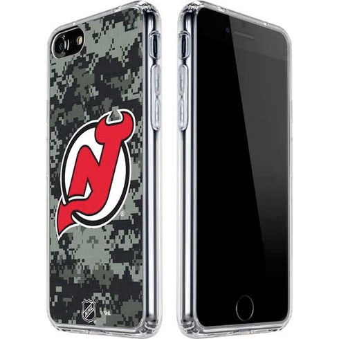 NHL New Jersey Devils Camo iPhone SE (2nd & 3rd Gen) Clear Case