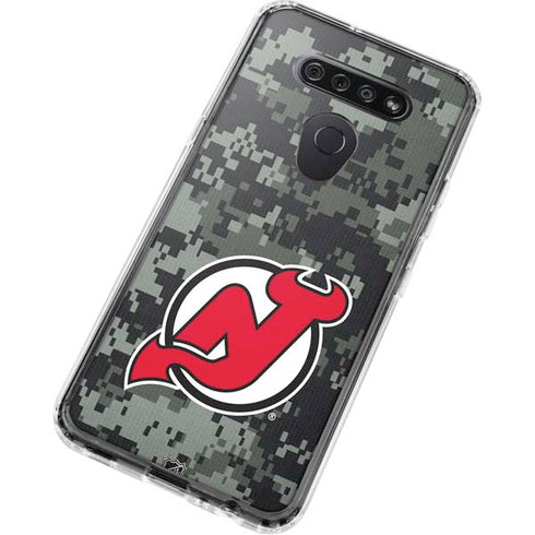 NHL New Jersey Devils Camo LG K51/Q51 Clear Case