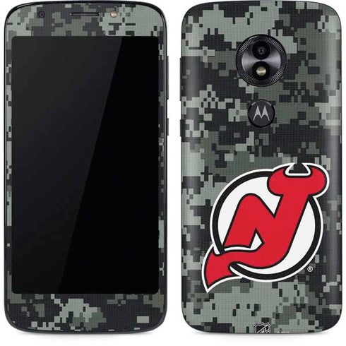 NHL New Jersey Devils Camo Moto E5 Play Skin