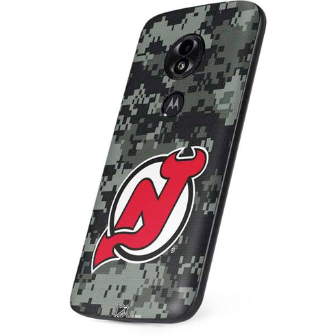 NHL New Jersey Devils Camo Moto E5 Play Skin