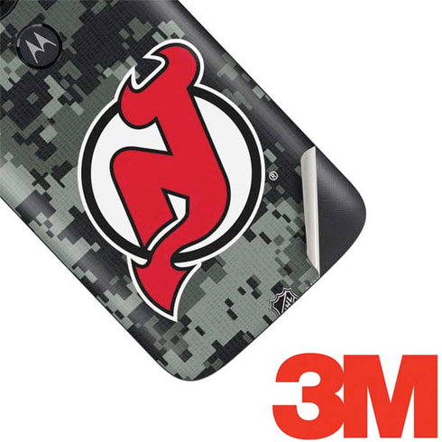 NHL New Jersey Devils Camo Moto E5 Play Skin