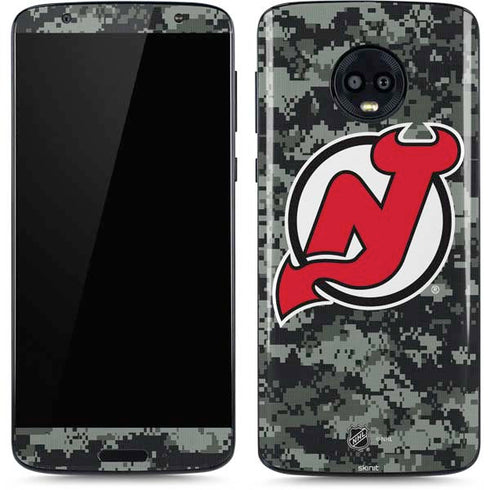 NHL New Jersey Devils Camo Moto G6 Skin