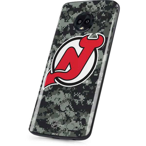 NHL New Jersey Devils Camo Moto G6 Skin