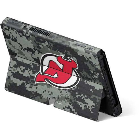 NHL New Jersey Devils Camo Nintendo Switch OLED (2021) Skin