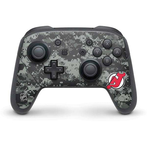 NHL New Jersey Devils Camo Nintendo Switch Pro Controller Skin