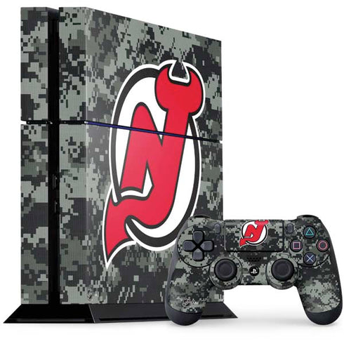 NHL New Jersey Devils Camo PS4 Console and Controller Bundle Skin