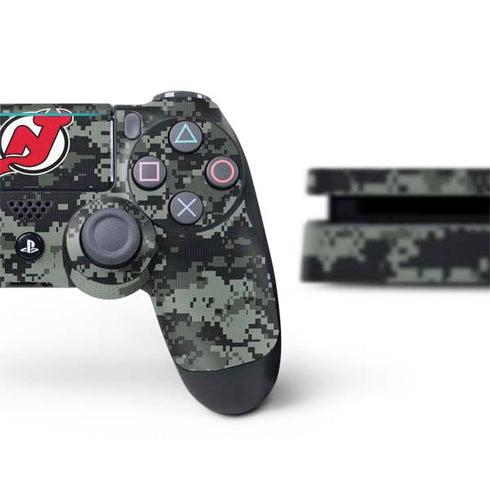 NHL New Jersey Devils Camo PS4 Slim Bundle Skin